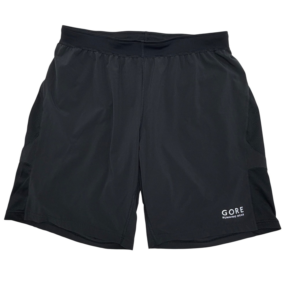 Gore Running Wear Athletic Shorts 8.5" Mens L Black Unlined Pockets‎